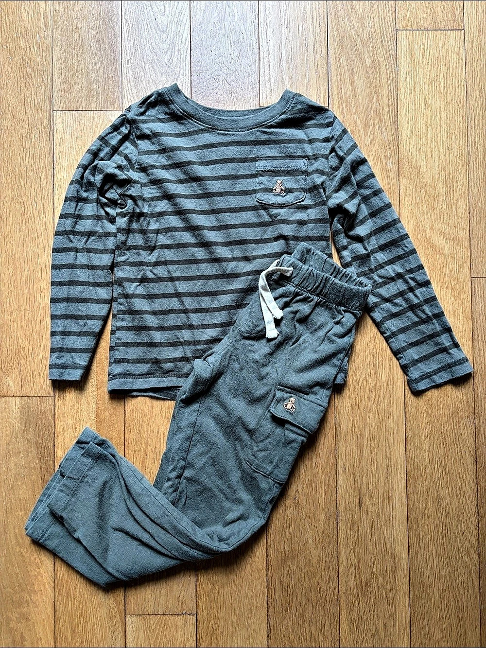 Baby Gap Boys Green Striped Set